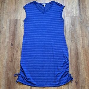 Talbots Blue Striped Midi Dress